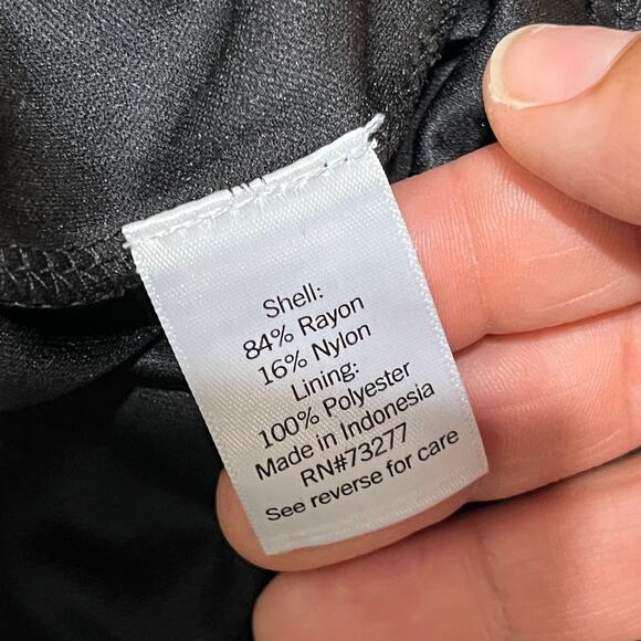 Nine West Women's Button Front Ruffle Hem Dress XXL Sleeveless Black Yellow - Picture 5 of 8